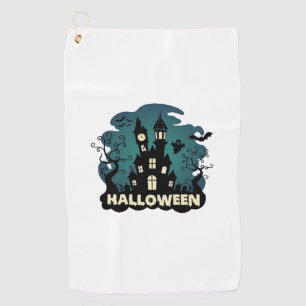 Serviette De Golf Tour horloge chauves-souris fantôme Halloween mais