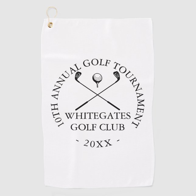 Serviette De Golf Tournoi de club de golf moderne personnalisé (Devant)