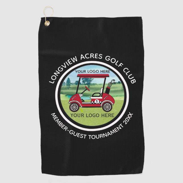 Serviette De Golf Tournoi de la Ligue du club de golf sur mesure (Devant)
