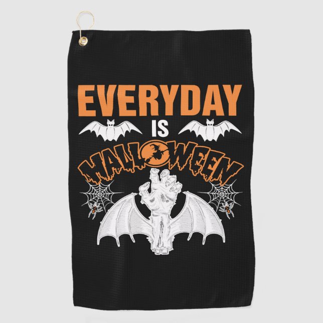 Serviette De Golf Tous les jours c'est Halloween (Devant)
