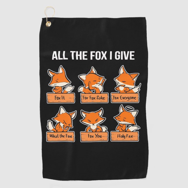 Serviette De Golf Tout Le Renard Que Je Donne (Devant)