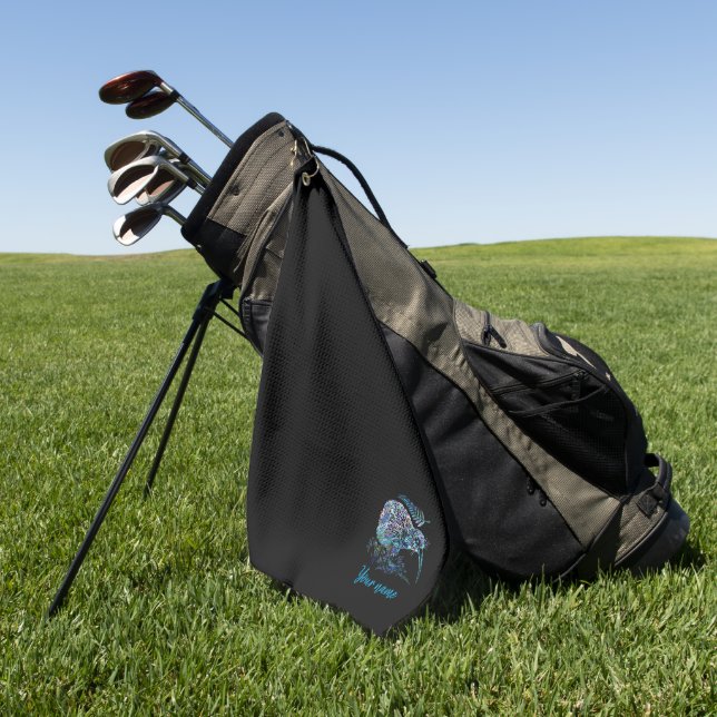SERVIETTE DE GOLF TOWEL DE GOLF PERSONNALISÉ NOUVELLE-ZÉLANDE KIWI (Vert)