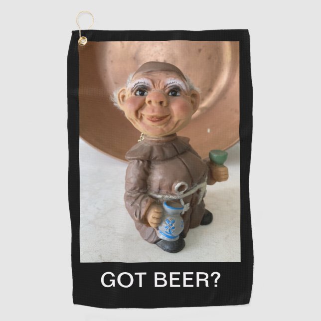 SERVIETTE DE GOLF TOWEL DE GOLF - VOUS AVEZ DE LA BIÈRE ? (Devant)
