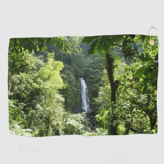 Serviette De Golf Trafalgar Falls Tropical Rainforest Photographie (Horizontal)