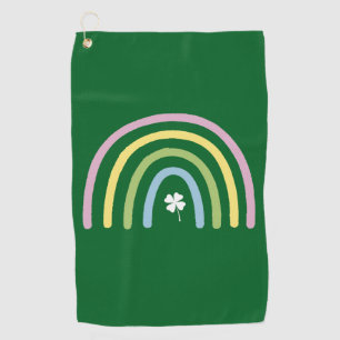 Serviette De Golf Trèfle à quatre feuilles Arc-en-ciel Fête de la Sa