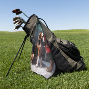 Serviette De Golf Trek Walker Coonhound Noël du Père Noël