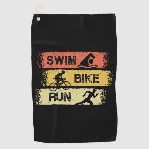 Serviette De Golf Triathlon - Course à vélo de natation