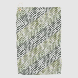 Serviette De Golf Tribal Green Stripes Abstract Pattern 
