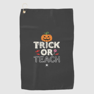 Serviette De Golf Trick or Teach Halloween Teacher Design (2)_1