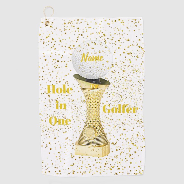 Serviette De Golf Trou en un golfeur (Devant)