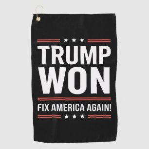 Serviette De Golf Trump a gagné MAGA Trump vainqueur 2024 Réparer l'