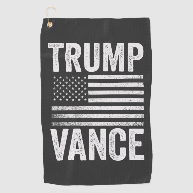 Serviette De Golf Trump Vance 2024 Élections américaines patriotique (Devant)