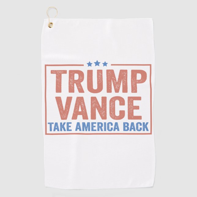 Serviette De Golf Trump Vance Take America Back Election Vote USA (Devant)