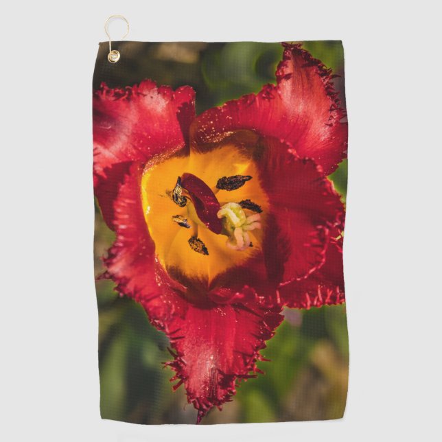 Serviette De Golf Tuliforme rouge (Devant)