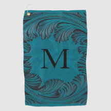 Turquoise Faux Cuir Ouest Floral