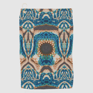 Serviette De Golf Turquoise Gold Soleil Art du Sud-Ouest