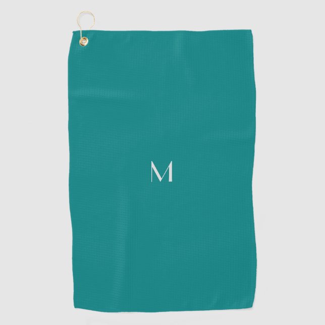 Serviette De Golf turquoise solide - ajouter monogramme (Devant)