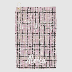 Serviette De Golf Tweet Preppy Rose personnalisé