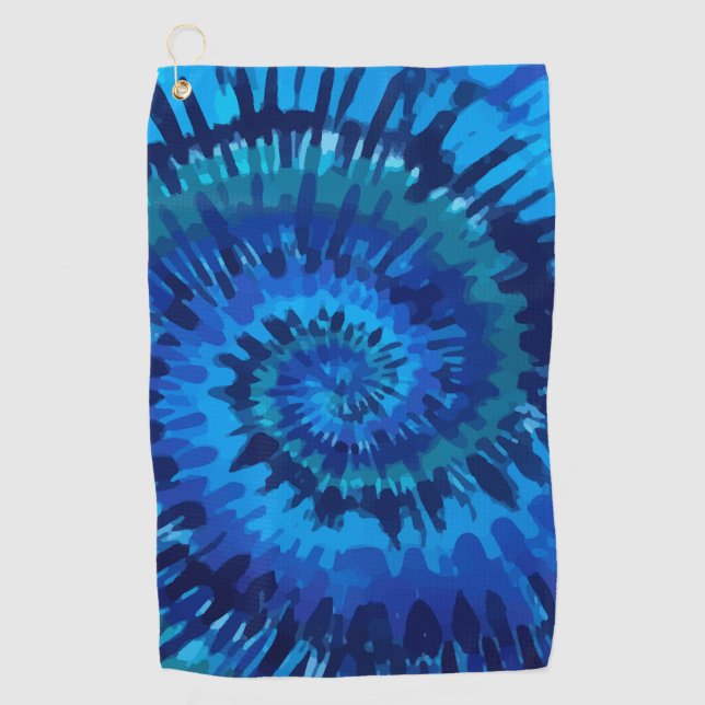 Serviette de golf Tye-Dye-Blue (Devant)