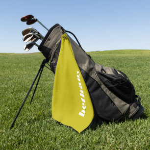 Serviette De Golf Typographie de Chunky Monogram Chartreuse