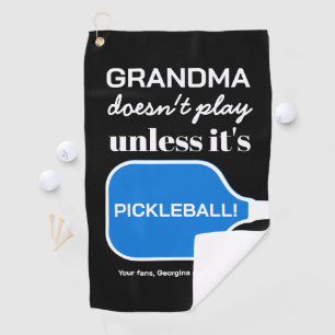 Serviette De Golf Typographie personnalisée Funny Grandma Pickleball
