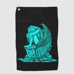 Serviette De Golf Un ange endormi sur la pierre