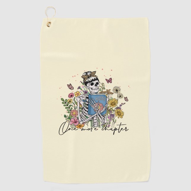 Serviette De Golf Un autre chapitre Squelette floral (Devant)