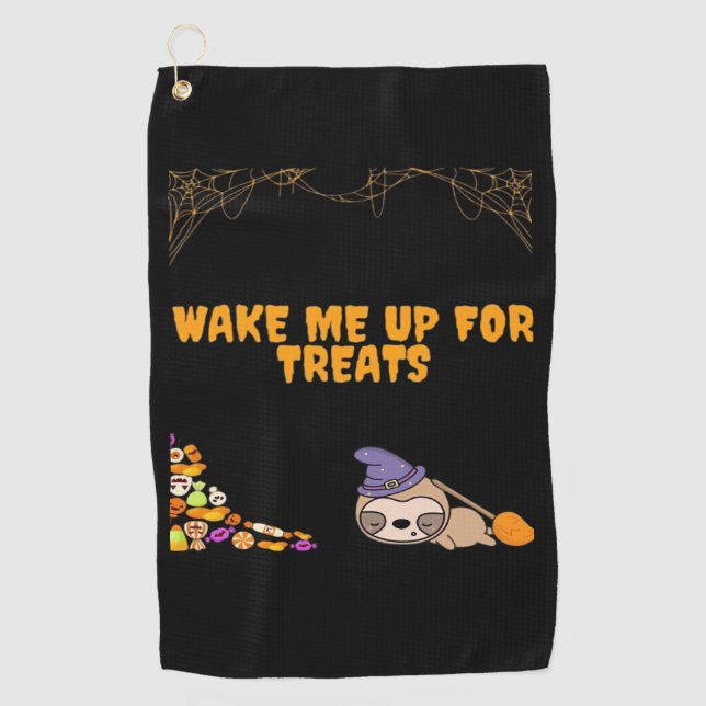 Serviette De Golf Un parfum dormant prêt pour les friandises d'Hallo (Devant)