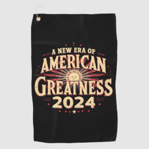 Serviette De Golf Une Nouvelle Ère de Grandeur Américaine 2024 Trump