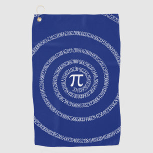 Serviette De Golf Une spirale de Pi Graphic sur une