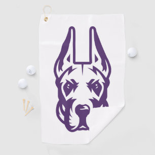 Serviette De Golf Université d'Albany Chef de la mascotte Great Dane