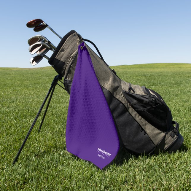 Serviette De Golf University Golf Team Purple and White (Vert)