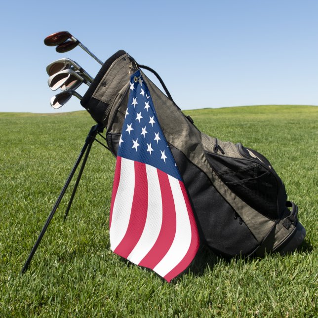 Serviette De Golf USA Drapeau Golf Towel Patriotic (Vert)