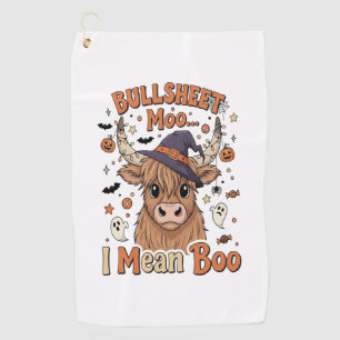 Serviette De Golf Vache drôle d'Halloween feuille de taureau je veux