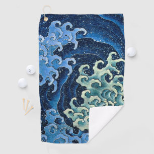 Serviette De Golf Vague féminine de Hokusai Océan Vintage 