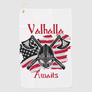 Serviette De Golf Valhalla Await - Drapeau américain