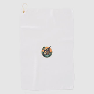 Serviette De Golf Vecteur de paresseux vintage Badge rétro faune 2