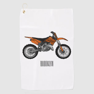 Serviette De Golf Vélo droit hors route moto / motocross dessin anim