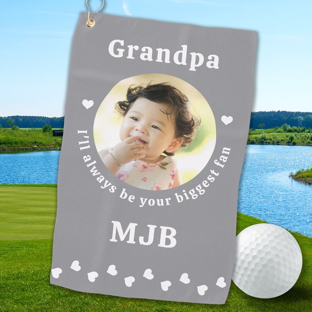 Serviette De Golf Ventilateur - GRANDPA - Golfeur photo personnalisé (Créateur téléchargé)