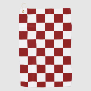 Serviette De Golf Vérificateur blanc rouge 