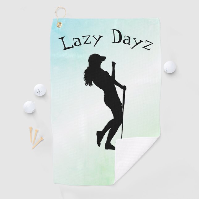 Serviette De Golf Vert de golf pour dames (En situation)