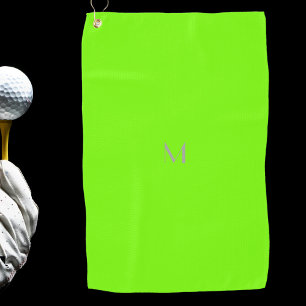 Serviette De Golf vert fluorescent - ajouter du monogramme