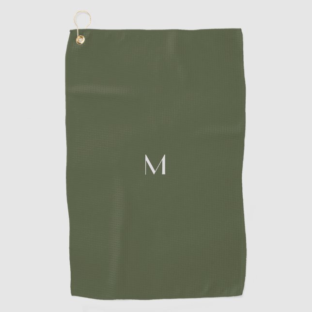 Serviette De Golf vert foncé - ajouter du monogramme (Devant)