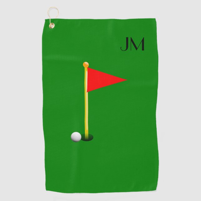 Serviette De Golf Vert personnalisé par coutume (Devant)