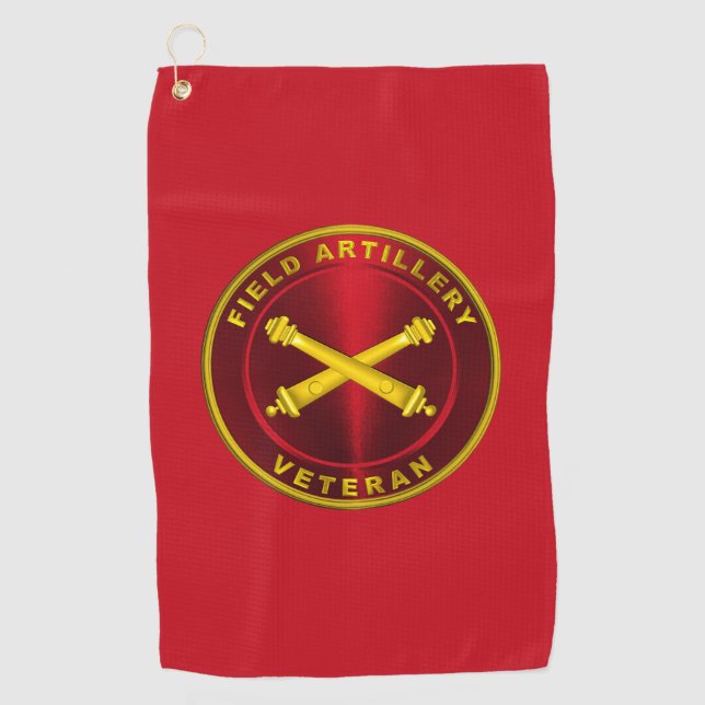 Serviette De Golf Vétéran de l'artillerie de campagne (Devant)