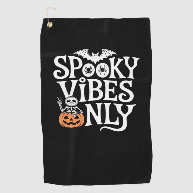 Serviette De Golf Vibes éffrayantes uniquement Halloween Sloth T-Shi (Devant)