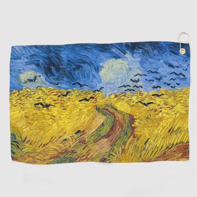 Serviette De Golf Vincent van Gogh - Wheatfield with Crows (Horizontal)