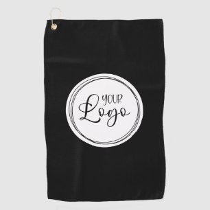 Serviette De Golf Votre logo d'entreprise sur le cercle blanc