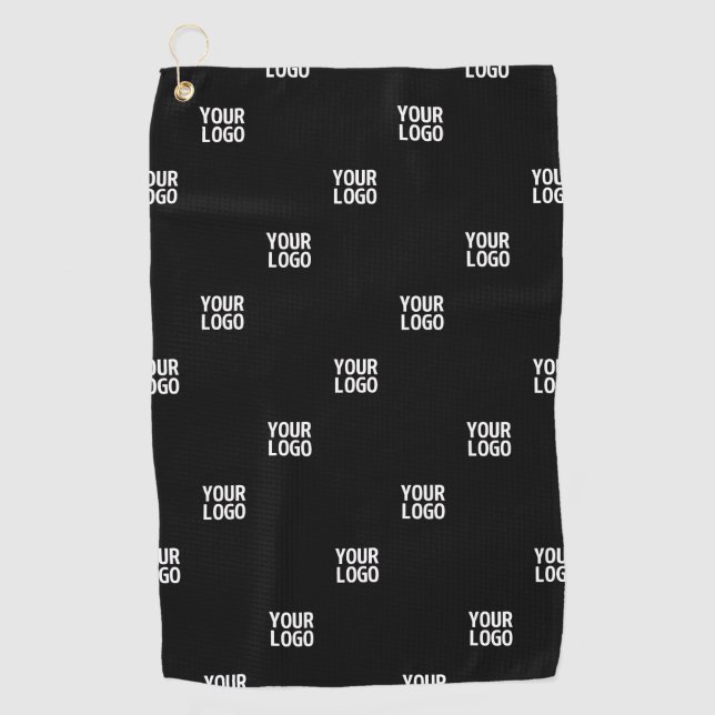 Serviette De Golf Votre logo ou toute image | Bandes diagonales (Devant)