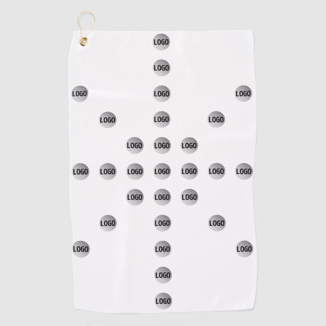 Serviette De Golf Votre logo ou toute image téléchargée | Motif étoi (Devant)